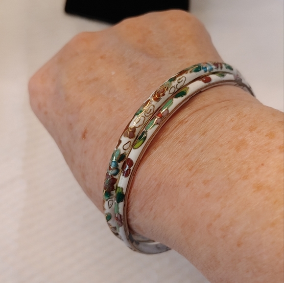 Set Cloisonne Bangles - Picture 3 of 4